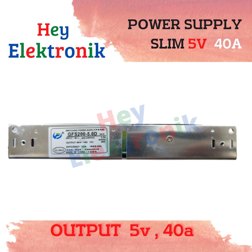 POWER SUPPLY RUNNING TEXT SLIM ADAPTOR 5V 20A 40A 60A - 5V 40A Slim B