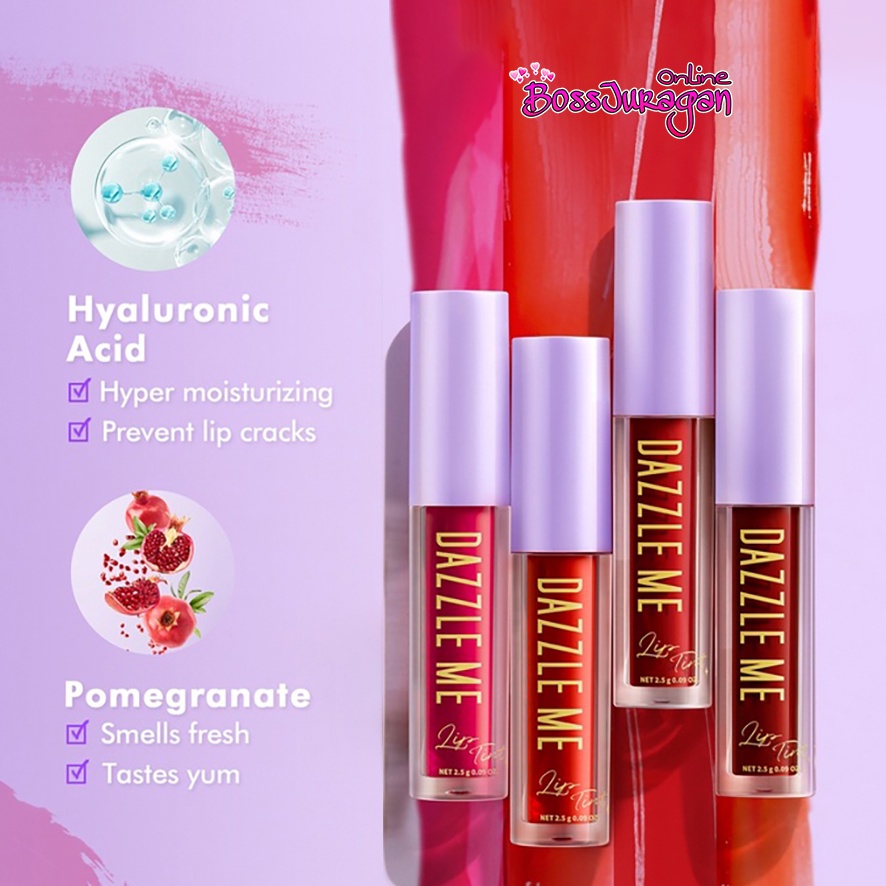 (BOSS) DAZZLE ME Ink-Licious Lip Tint BPOM | Mattedorable Long Lasting Liptint Hyper Moisturizing Lip Stain