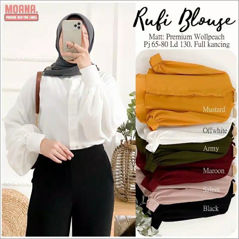 garmensolo || KEMEJA WANITA MODEL TARTAN CROP/ KEMEJA WANITA BAHAN WOLFIS / TUNIK JUMBO PREMIUM BLOUSE TARTAN LENGAN BALON MIZU KOREAN STYLE | KEMEJA FLANEL WANITA NUMMA-RUFFI BLOUSE PUTIH