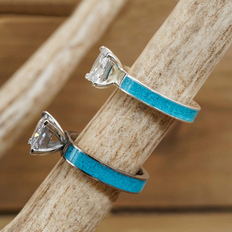 Cincin Batu Hijau Oval Gaya Retro Bohemian Untuk Wanita