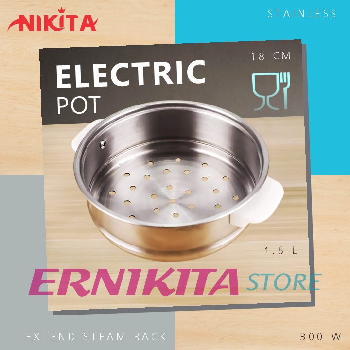 NIKITA Panci Steamer Listrik Serbaguna Anti Lengket - Masak, Kukus.