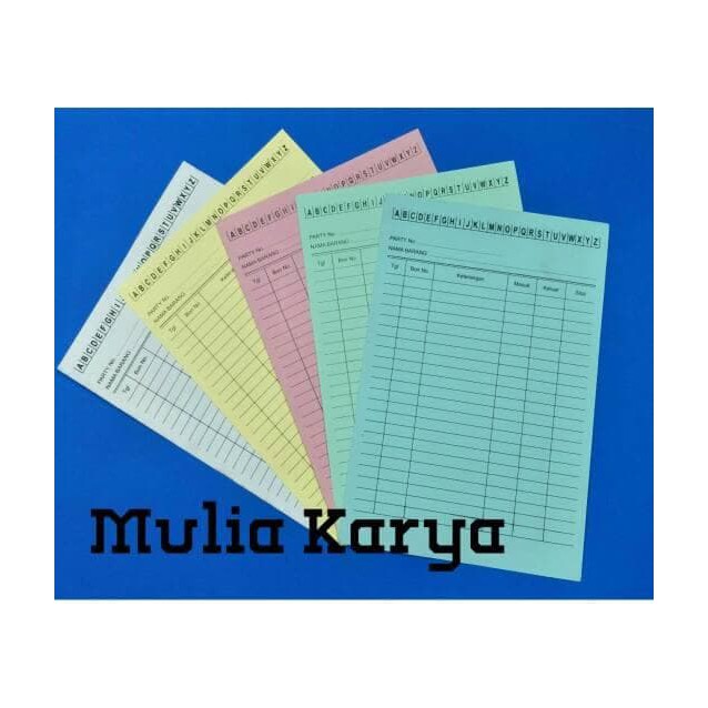 

Kartu Stok Kecil Warna Stock Card