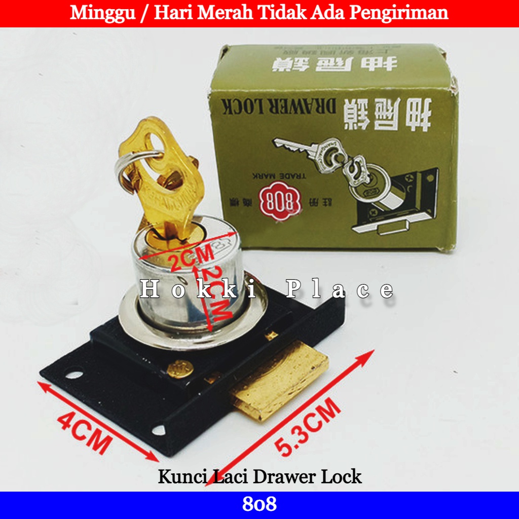 KUNCI TARIKAN LACI LOKER LEMARI KAYU KUNCI LACI 808 DRAWER LOCK