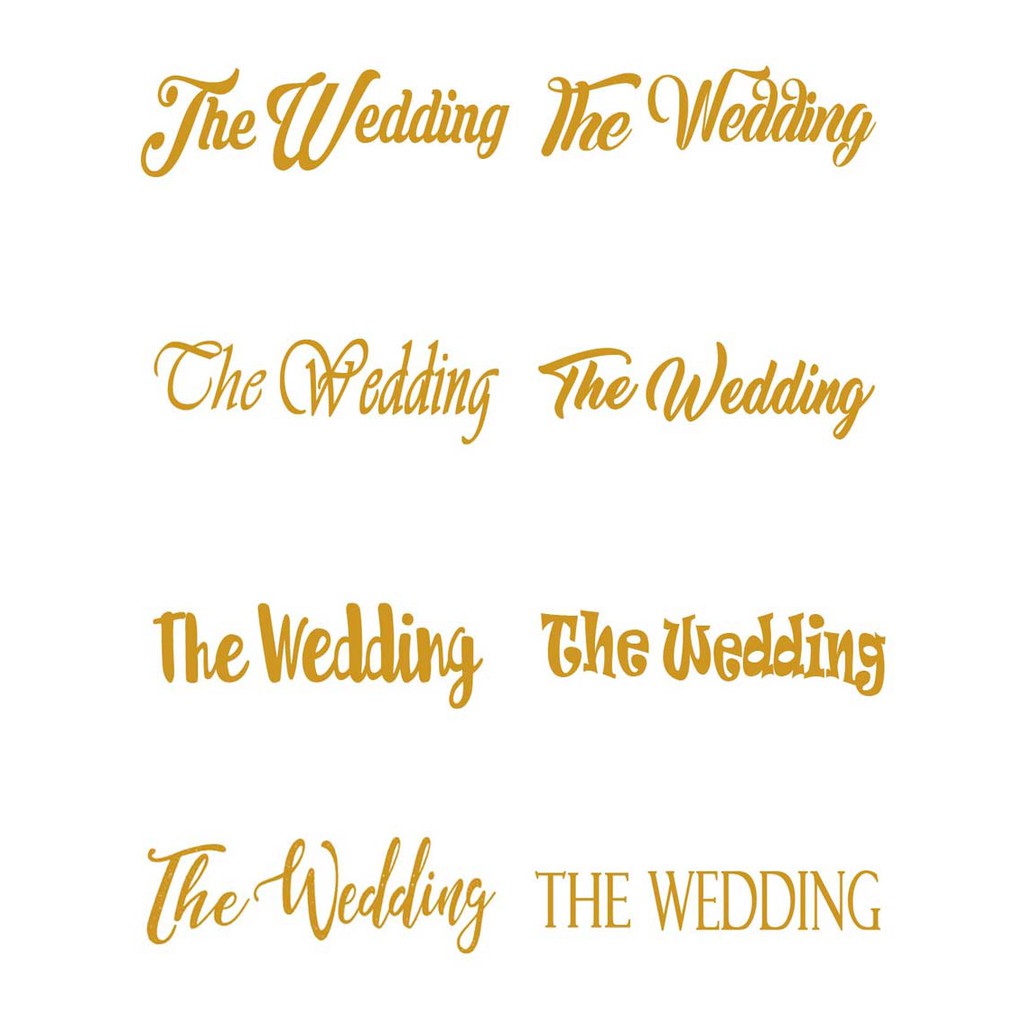 

Tulisan The Wedding 1 sap, bahan Art Paper Tebal