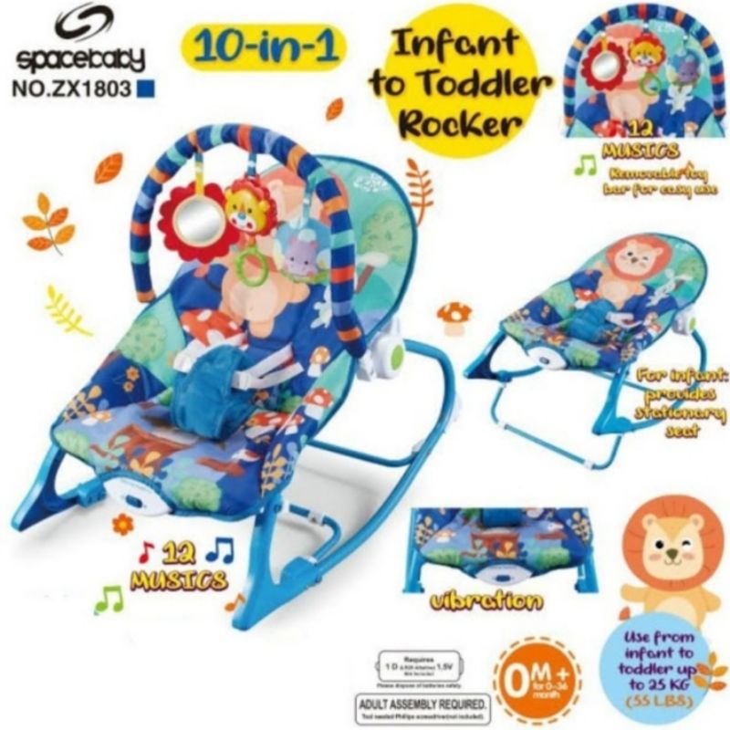 BOUNCER KURSI GOYANG AYUN SPACEBABY ZX1803