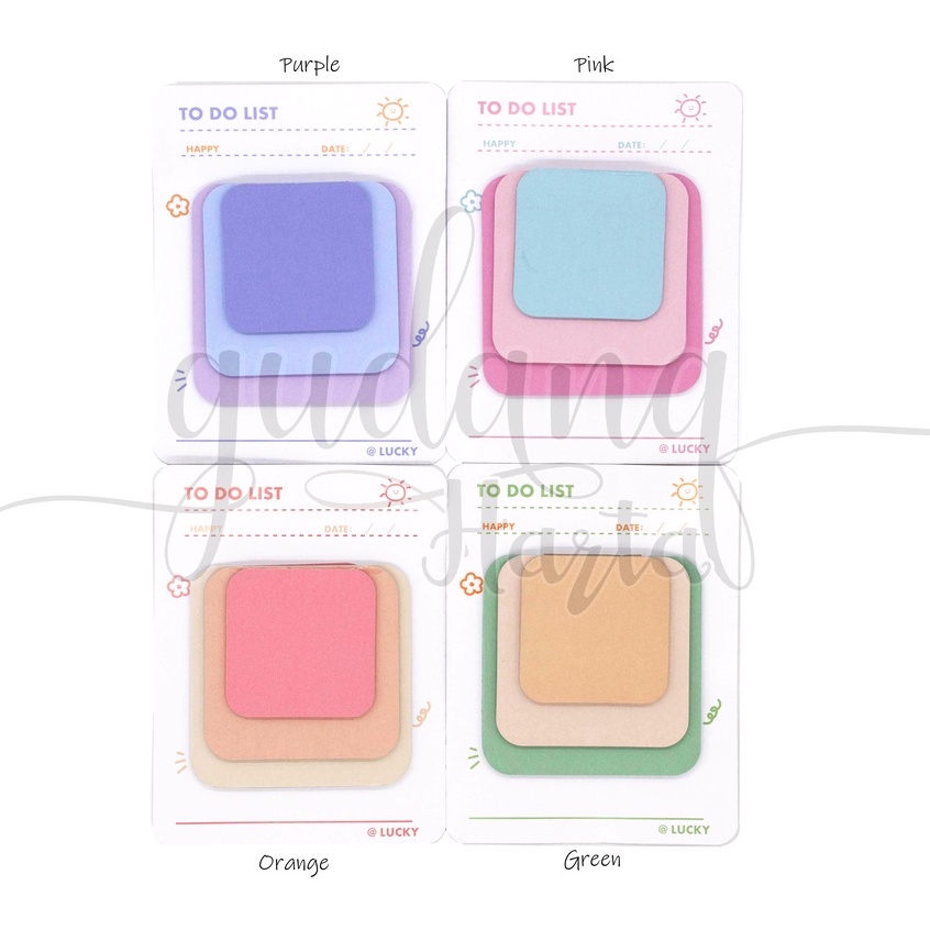 

GCC Stciky Notes Three Color Square Notes 3 Warna Tumpuk DIY GCC 301476