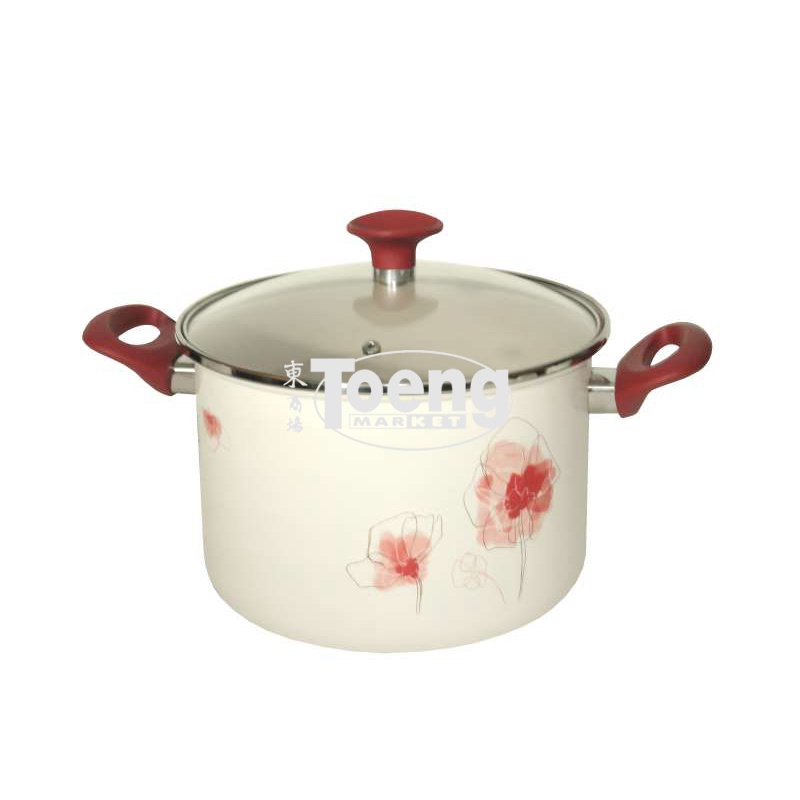 PANCI FT 24 W/GL LID POPPIES