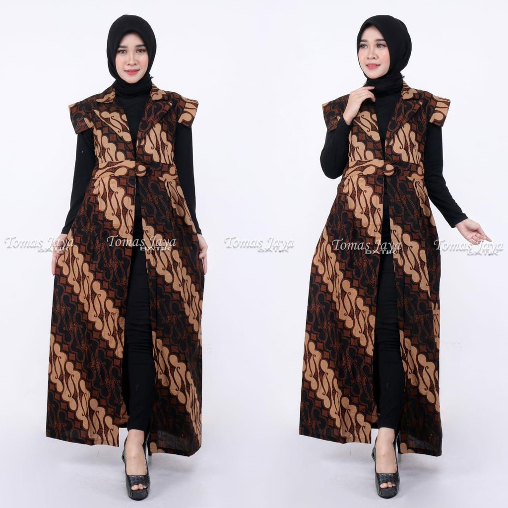Batik Gamis Model Terbaru Modern Terlaris