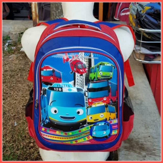 New,,,, Tas Tayo Tas Ransel Anak Sekolah SD / Tas Ransel Karakter tayo hembos timbul