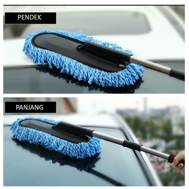 KEMOCING KEMOCENG TELESCOPIC Mobil Microfiber Sulak Duster Pembersih Debu Panjang Pendek teleskopik teleskopic