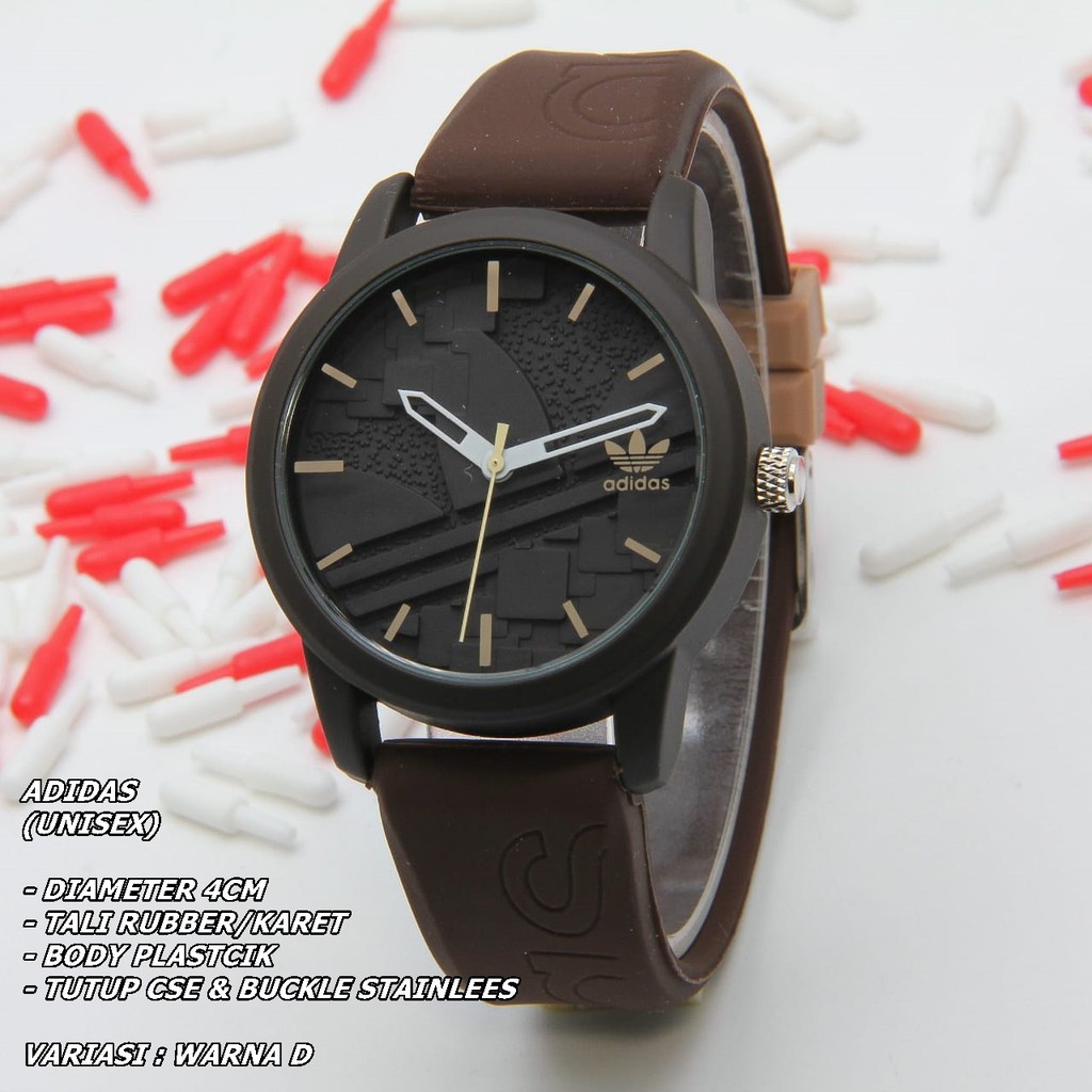 JAM TANGAN UNISEX FASHION TALI RUBBER BODY BULAT