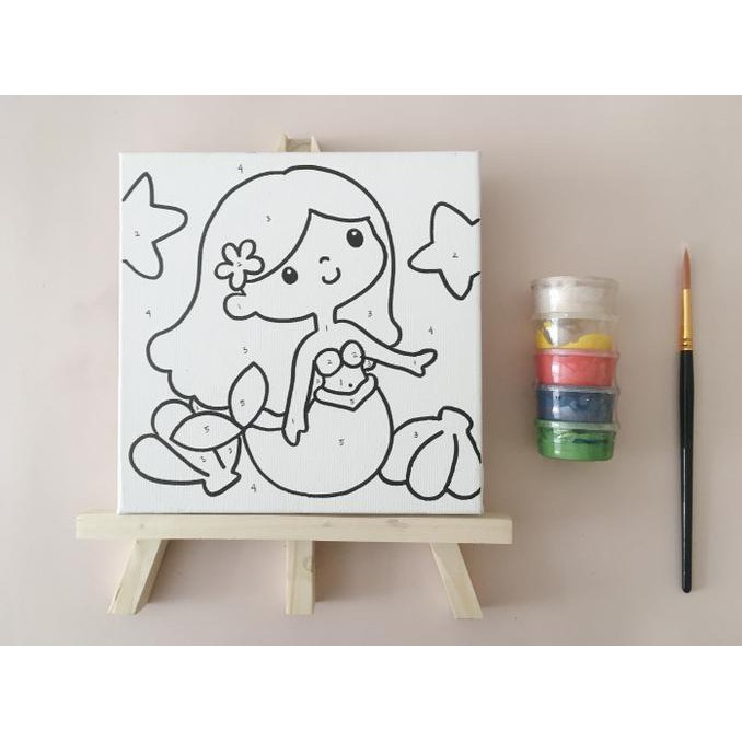 

mermaid / paint by number / cat lukis anak