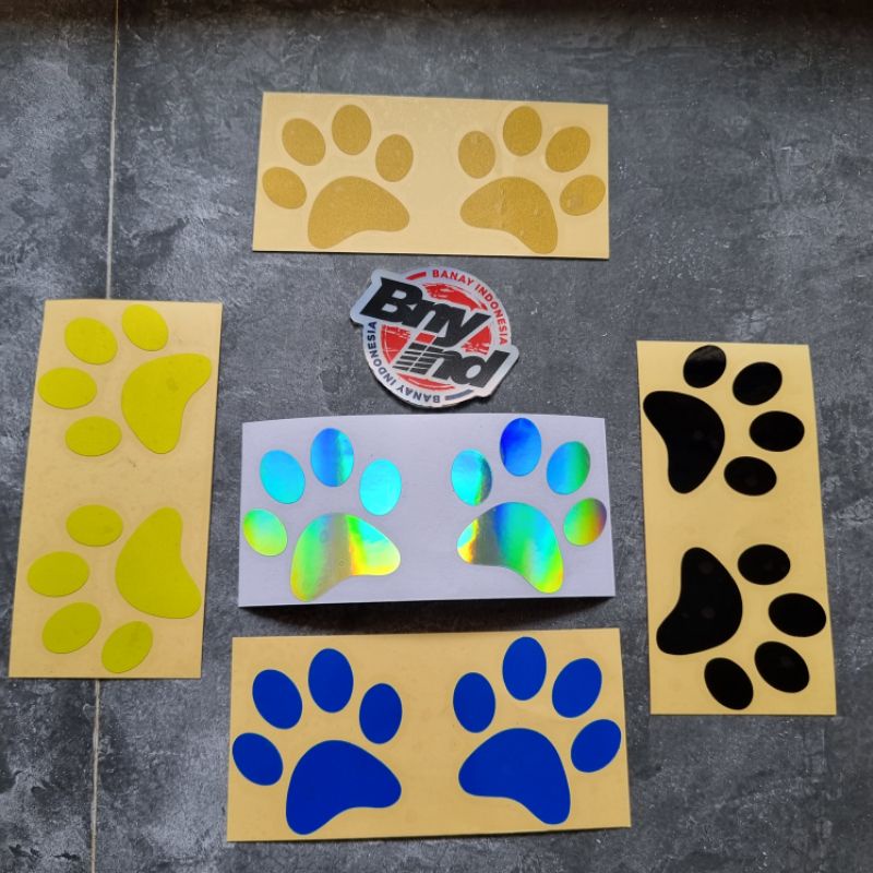 STICKER STIKER TELAPAK KAKI KUCING ANJING ISI 2 CUTTING