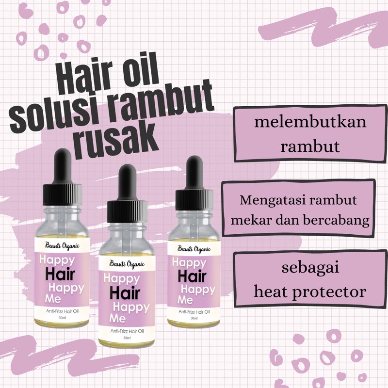 Serum Hair Oil Rambut Rusak Mengembang Bercabang Akibat Pewarnaan Heat Protector Shopee Indonesia
