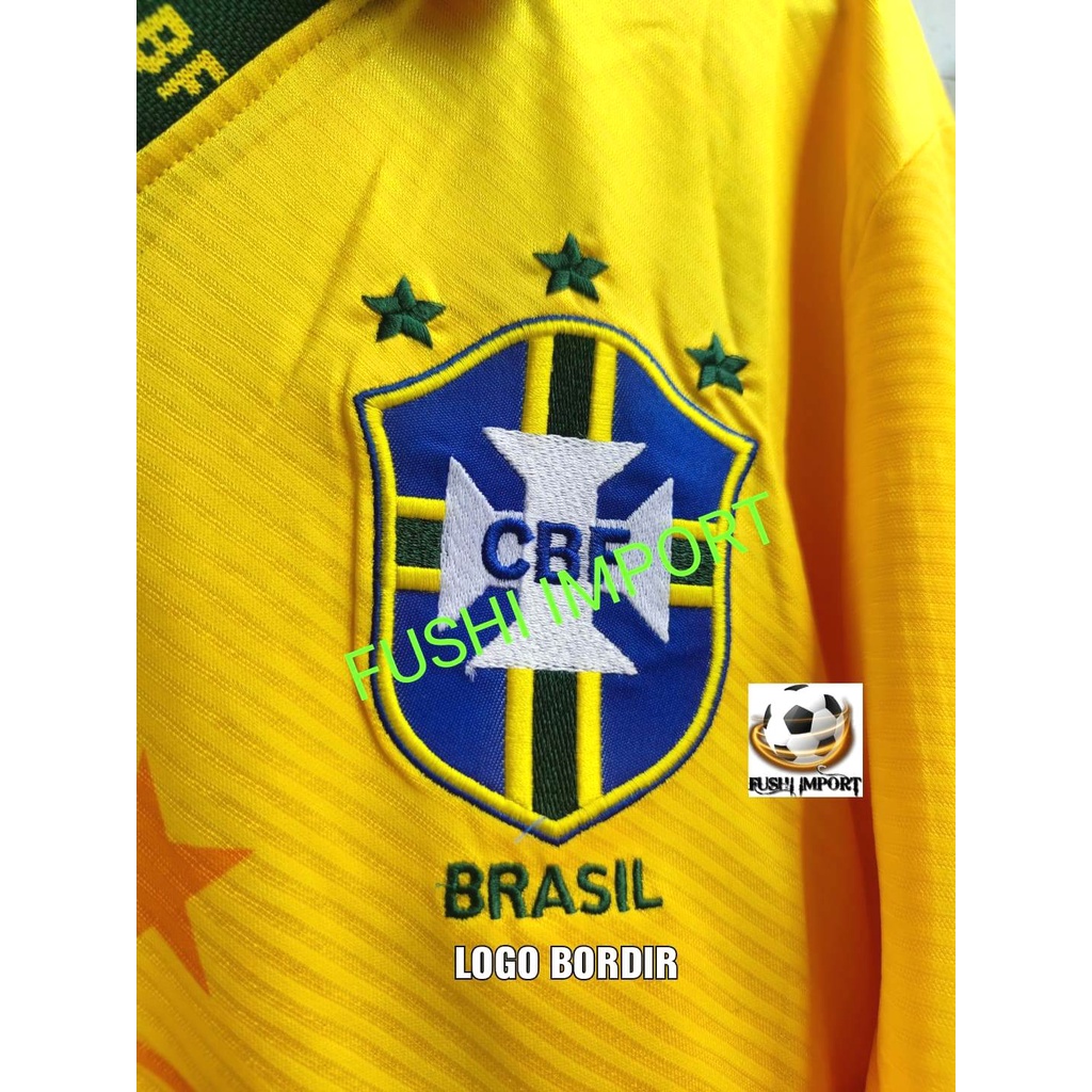 RETRO | Jersey Baju Bola Brasil Home 1994 1995 Grade Ori