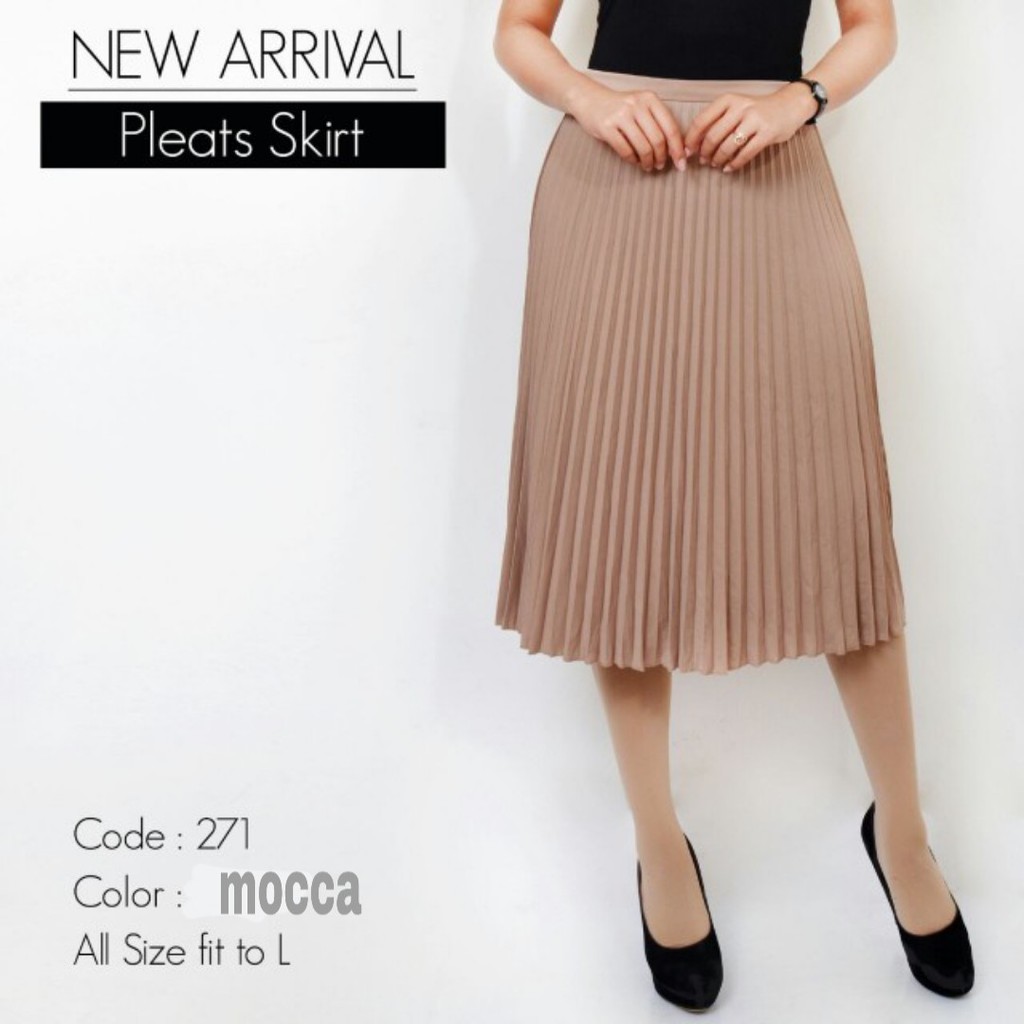 ROK PLISKET PENDEK 271 PLEATS SKIRT WANITA SUPER MURAH TURUN HARGA