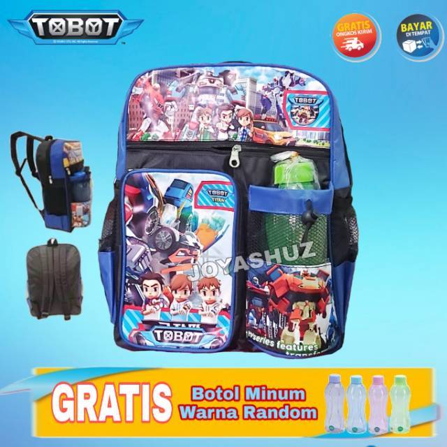 Tas Ransel Sekolah Karakter Anak Laki Laki Robot / Tas Karakter Tobot / Tas Ultraman / Tas Spiderman