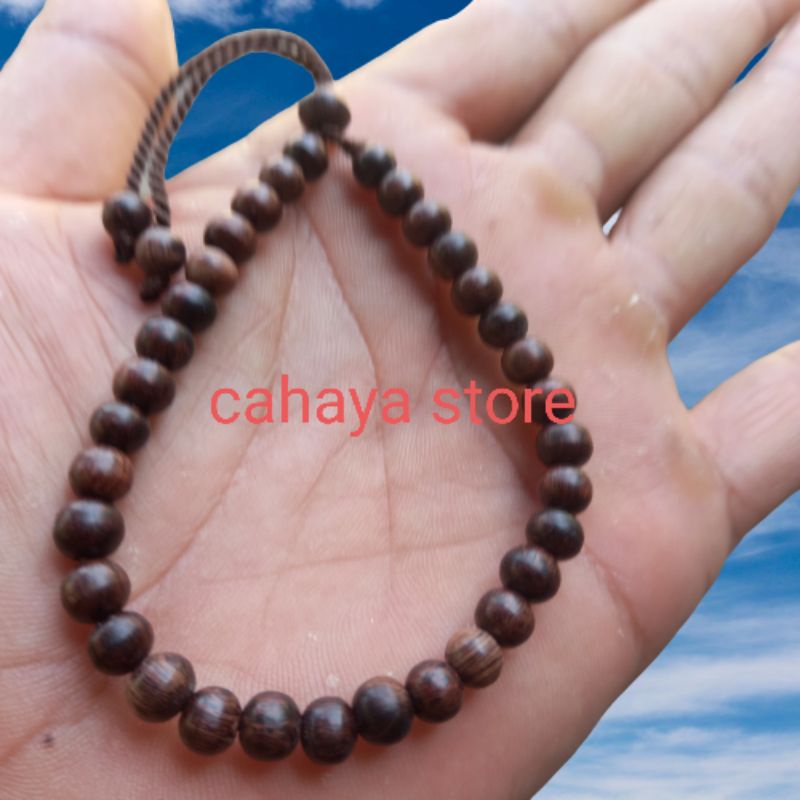 gelang galih bidara arab original 5mm gelang bidara arab asli gelang tasbih 33 butir gelang kayu bid