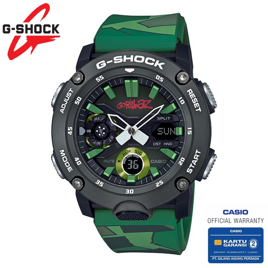 Jam Tangan Pria Casio G-Shock Original GA-2000GZ-3ADR G-SHOCK X Gorillaz Series
