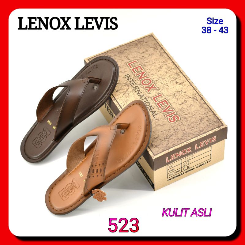 Sandal Pria Kulit Asli 523 Lenox Levis