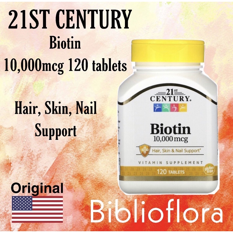 21st century biotin 10000 mcg 120 tablets