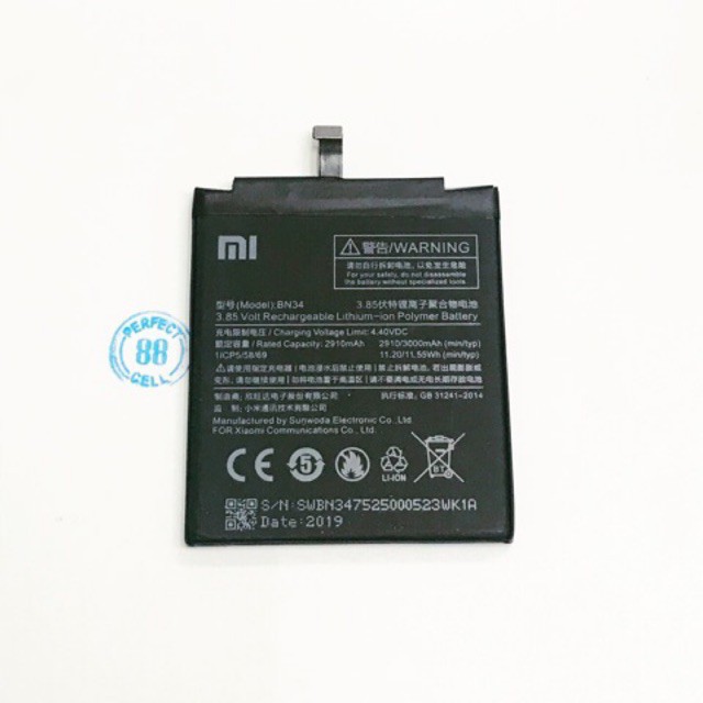 Baterai Xiaomi Redmi 5A  Baterai Xiaomi BN34 Ori