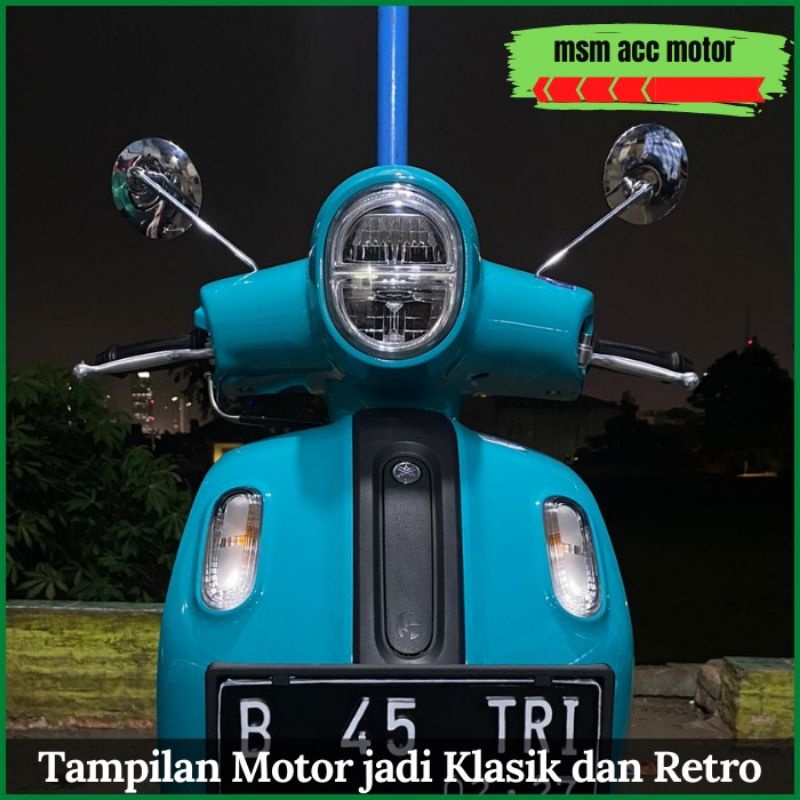 Spion Fazzio motor Model Bulat tangkai panjang Yamaha Fazzio 125 2022 Original