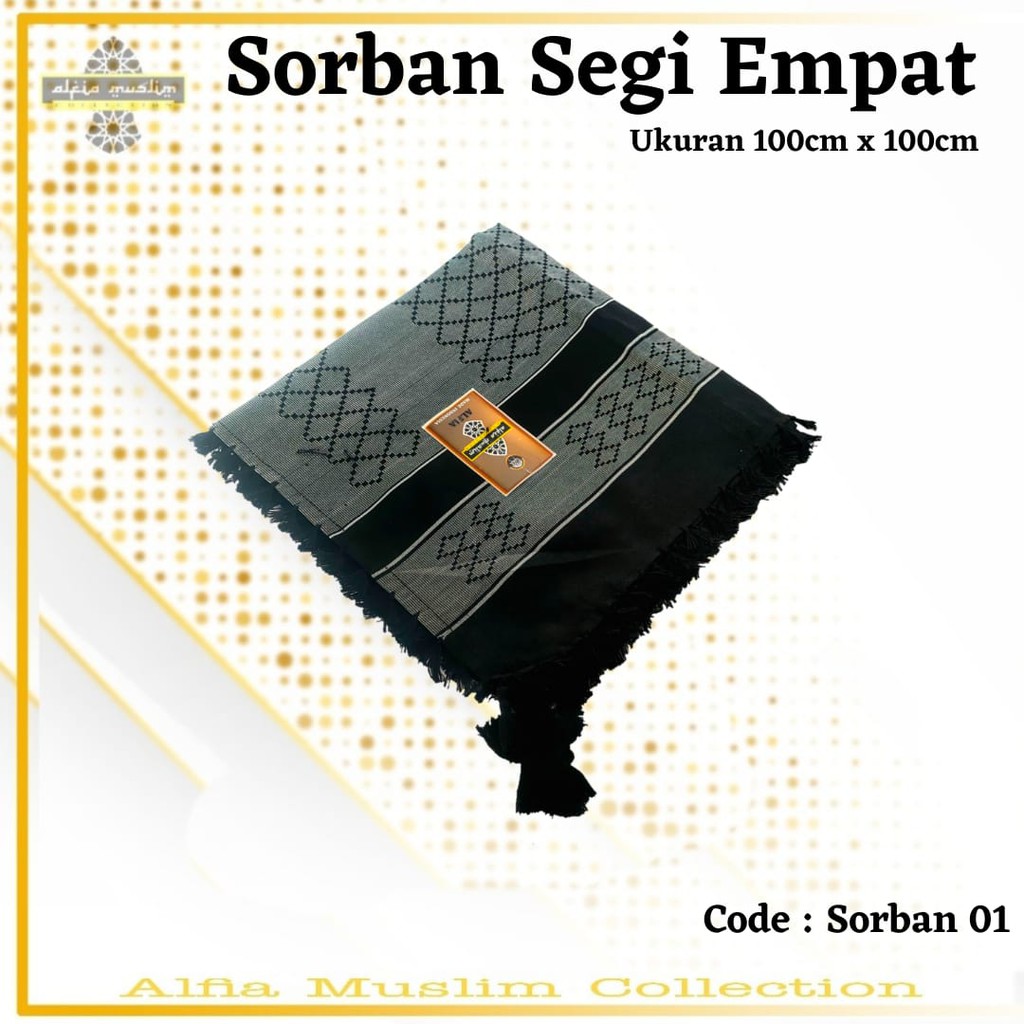 Sorban Segi Empat Code  01 Sorban Haji Rombe Termurah