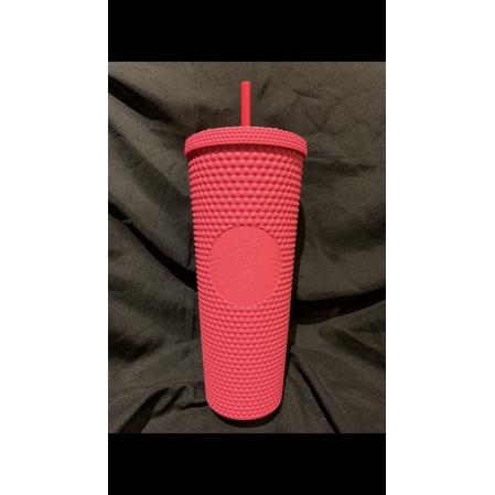 Tumblr Starbucks cold cup 24 OZ BLING RUBY PINK