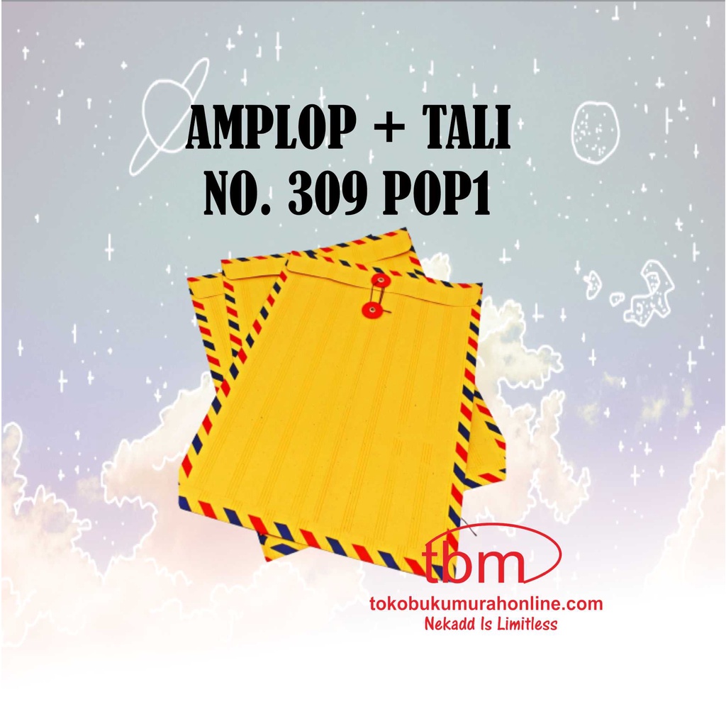 

Amplop Kraft AM+Tali Isi 10 Lembar / PACK Pop 1 - 309 - Amplop Coklat Pop 1