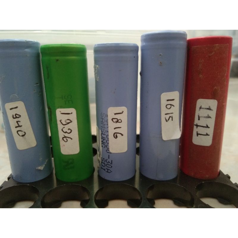 BATERAI 18650 BEKAS LAPTOP kapasitas real