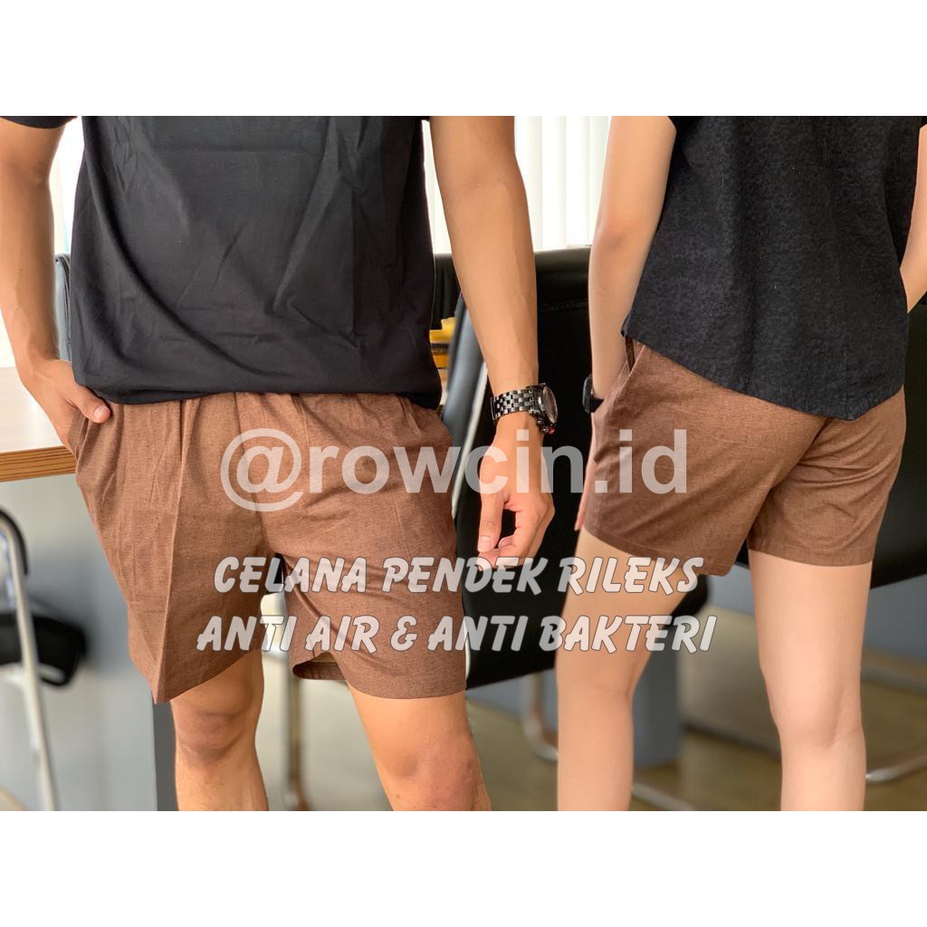 CELANA KOLOR PENDEK ANTI AIR ANTI BAKTERI FULL KATUN UNISEX PRIA DAN WANITA (BOXER)