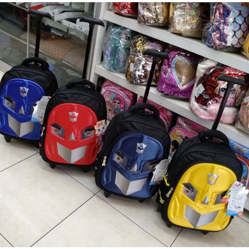 Ransel Troli Anak Tanggung/SD/TK Autobot Lampu SA A1008