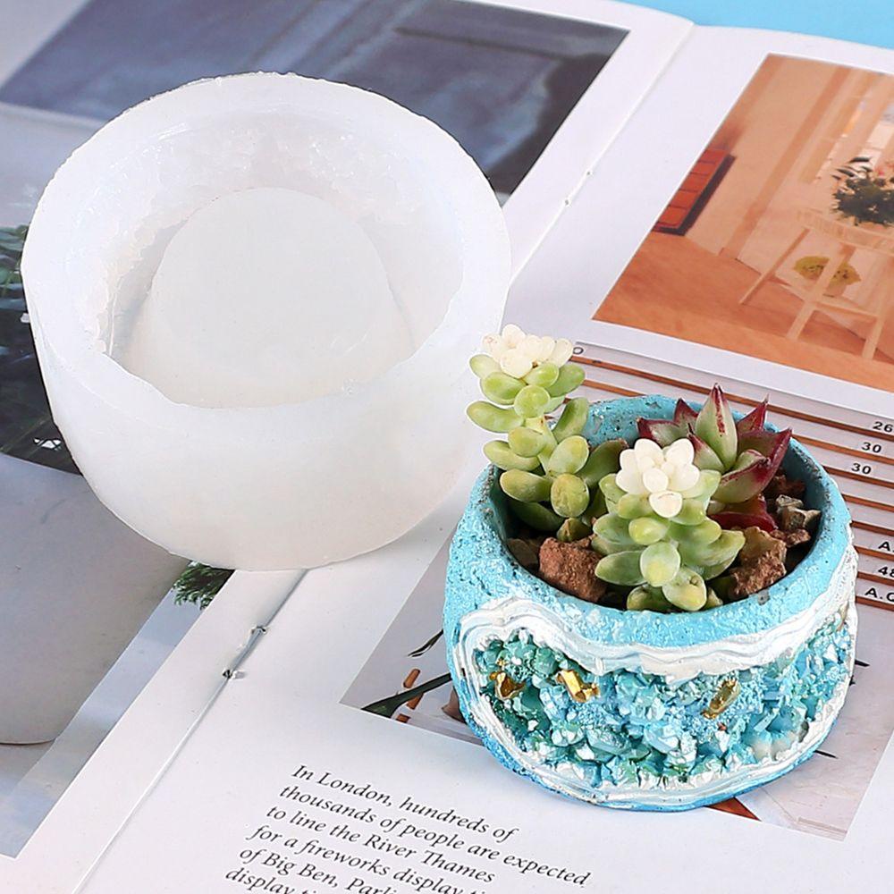 Preva Kristal Resin Tray Cetakan Dekorasi Rumah DIY Membuat Perhiasan Alat Casting Lilin Cangkir Cetakan Silikon Succulent Pot Bunga