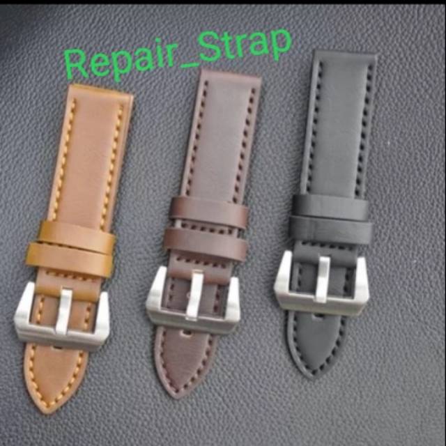 Tali jam tangan kulit tebal swiss army