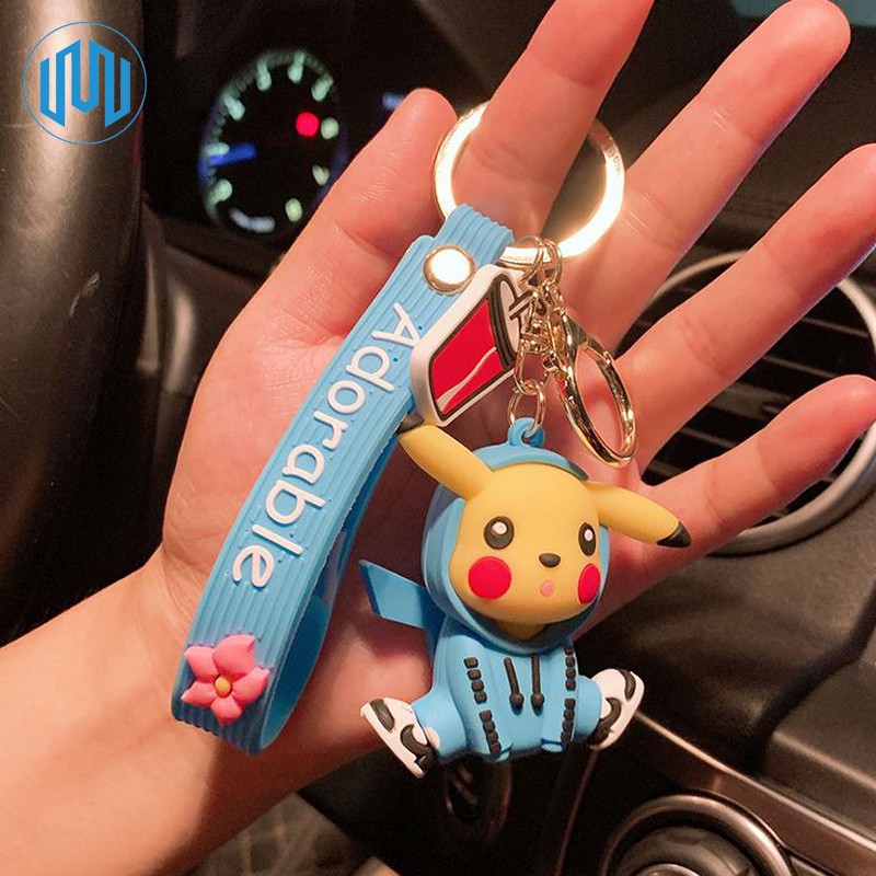 Gantungan Kunci Unik Karakter Pokemon Pikachu-Pikachu Biru