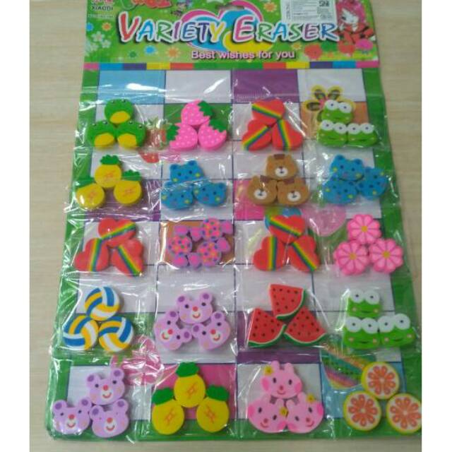 

Penghapus motif lucu dan unik isi 3 pcs / variaety eraser karakter lucu