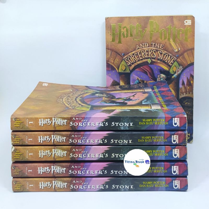 NOVEL HARRY POTTER AND THE SORCERERS STONE ORIGINAL, DAN BATU BERTUAH HARDCOVER & SOFTCOVER, HC, SC