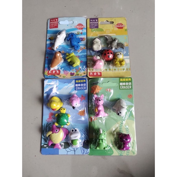 

Penghapus pensil bentuk animal per pack