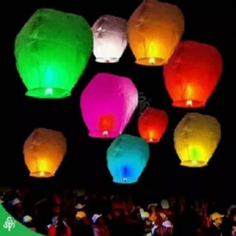 Lampion Terbang / Sky Lantern / Flying Lantern / Lentera Terbang warna warni