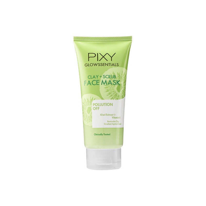 pp -- pixy glowssentials clay + scrub face mask 60 g -- masker + scrub pixy