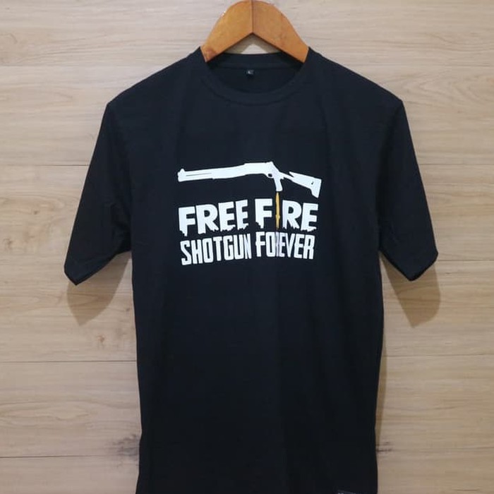 Kaos Baju Obral Combed 30S Distro SHOTGUN FOREVER FF FREE FiRE polos