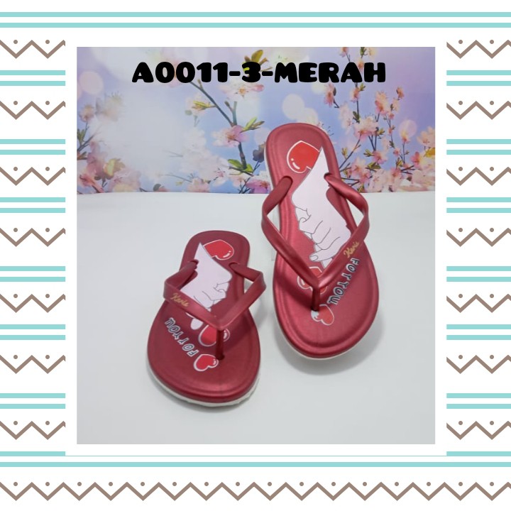 SANDAL FLAT WANITA KASUAL NYAMAN DAN MODIS A0011-3 KARIS 37-41