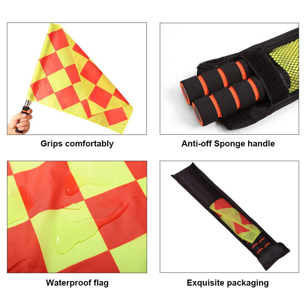 ★2PCS★Bendera Wasit Sepak Bola Football Referee Linesman Flag CIMA Bendera  BENDERA ASISTEN WASIT