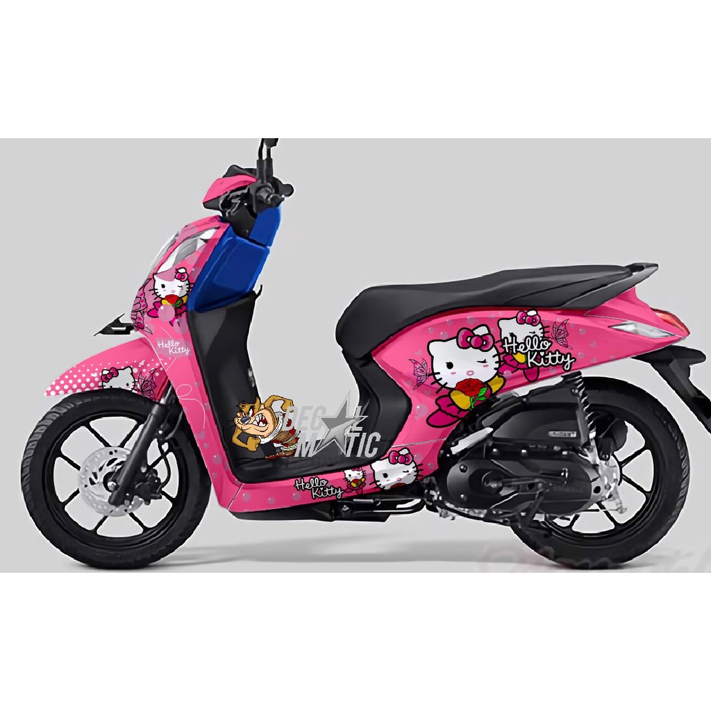 Stiker Sticker Full Body Decal Motor Honda Genio 2019 2020 2021 2022 Hello Kitty