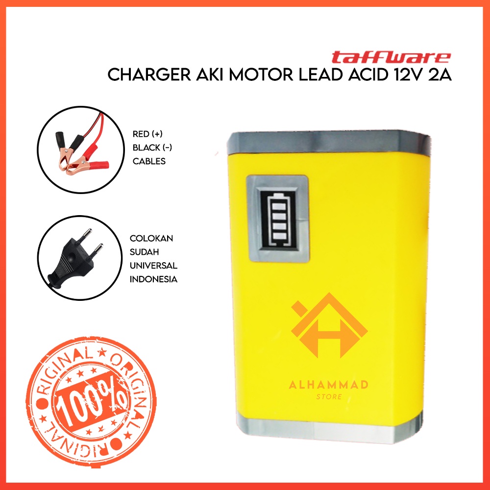 Taffware Charger Aki Motor Lead Acid 12V 2A