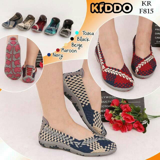 Sepatu Rajut KIDDO F815 Flat ORIGINAL