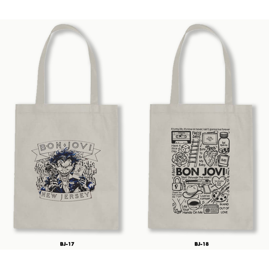 TOTE BAG BLACU - BON JOVI 01