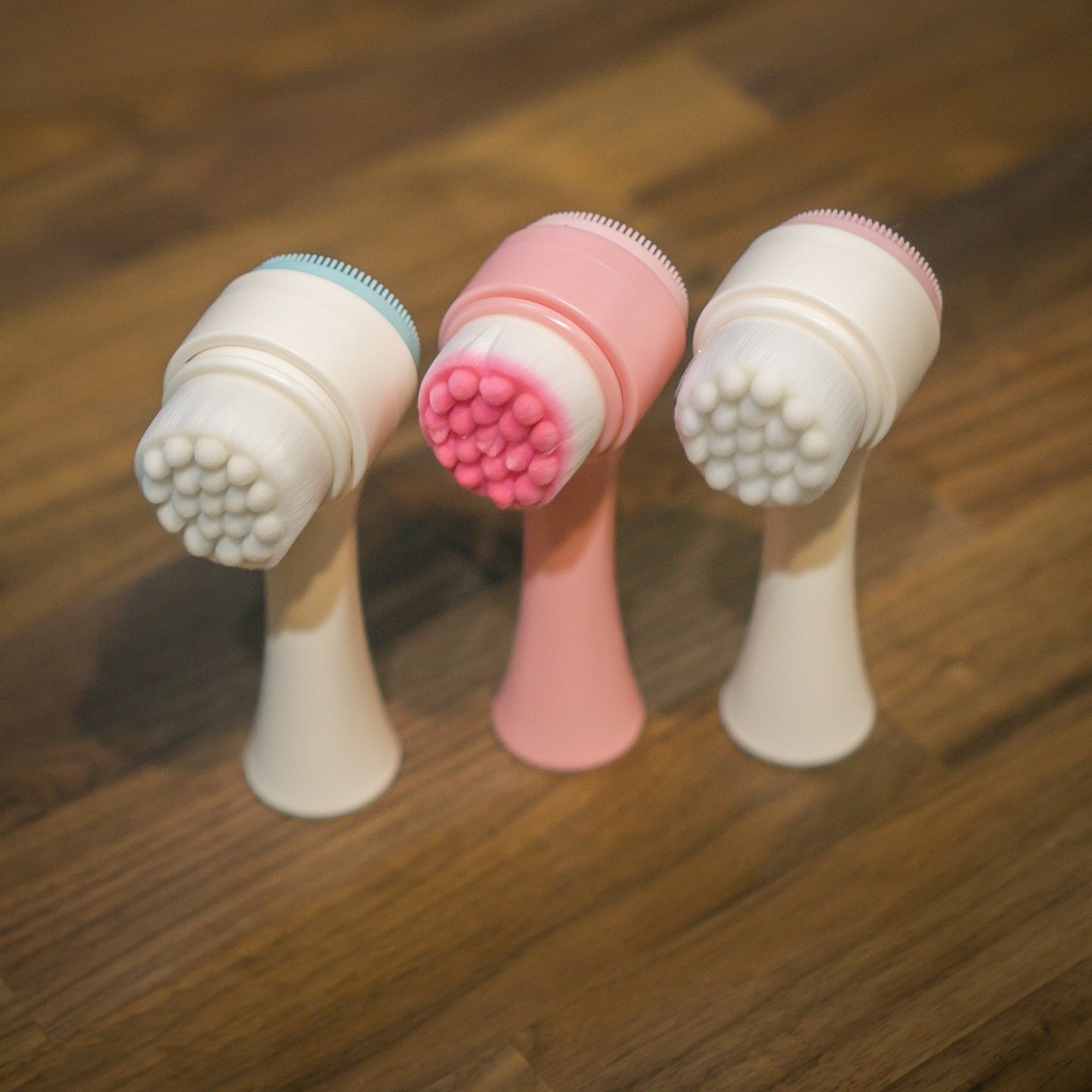 [ Clearance Sale! ] Silicone Brush Alat Cuci Muka Silikon Sikat Pijat 3D Multi fungsi Double Sides Facial Cleansing