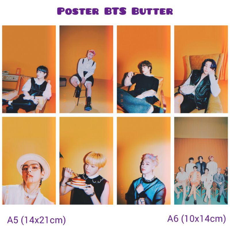 

(8pcs) BTS Butter Poster A5 A6
